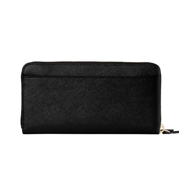 New Kate Spade Laurel Way Neda Large Wallet Saffiano Leather Black - Picture 3 of 3